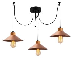 Závesné svietidlo v medenej farbe s kovovým tienidlom ø 114 cm Manavgat – Opviq lights