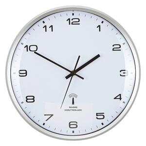 RÁDIOM RIADENÉ HODINY biela 33 cm Ambia Home - Hodiny