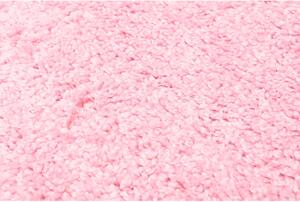 Kusový koberec Shaggy Parba ružový kruh 200x200cm