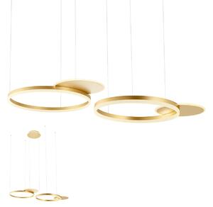 Redo 01-2609 závesné LED svietidlo stmievateľné Sigua matne zlaté, 114W, 3000K, 110cm