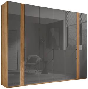 SKRIŇA S OTOČNÝMI DVERAMI, dub, dub bianco, lávovosivá, 300/216/58 cm Dieter Knoll - Skrine