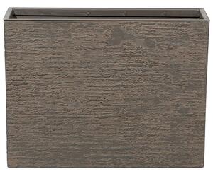 Kvetináč hnedý kamenný 25 x 60 x 45 cm izbový vonkajší obdĺžnikový moderný črepník