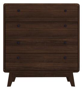 Tmavohnedá vysoká komoda v dekore orecha 80x88 cm Caitlin – Støraa