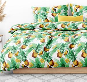 Goldea bavlnené posteľné obliečky - tropický raj 140 x 200 a 70 x 90 cm