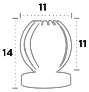 Stolná lampa Claw dotyková funkcia tienidlo číre
