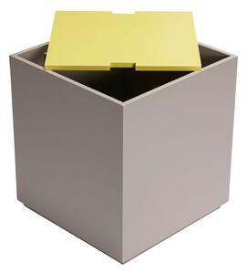 Žlto-sivá truhlica z jaseňového dreva 40x45 cm Vault – Hübsch