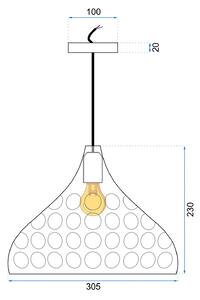 Toolight, závesná zrkadlová lampa 1xE27 APP272-1CP, strieborná, OSW-00877