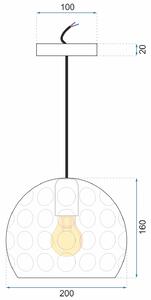 Toolight, závesná zrkadlová lampa 1xE27 APP275-1CP, strieborná, OSW-00874