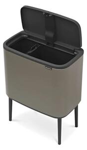 Sivý dotykový oceľový odpadkový kôš na triedený odpad 34 l Bo Touch Bin – Brabantia