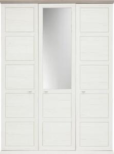 SKRIŇA SO ZRKADLOM, sivá, biela, 154/209/60 cm Hom`in - Skrine