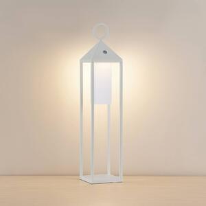 Lucande Miluma vonkajšia LED lucerna, 64 cm biela