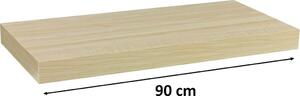 Nástěnná police STILISTA VOLATO - světlé dřevo 90 cm