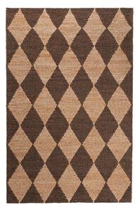 Hnedý/v prírodnej farbe ručne tkaný koberec s prímesou juty 120x170 cm Effie Diamond – Flair Rugs