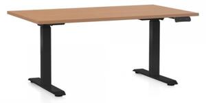 Výškovo nastaviteľný stôl OfficeTech C, 120 x 80 cm, čierna podnož
