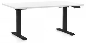 Výškovo nastaviteľný stôl OfficeTech C, 120 x 80 cm, čierna podnož