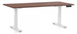 Výškovo nastaviteľný stôl OfficeTech C, 160 x 80 cm, biela podnož