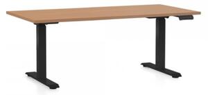 Výškovo nastaviteľný stôl OfficeTech C, 160 x 80 cm, čierna podnož
