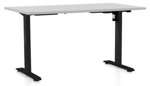 Výškovo nastaviteľný stôl OfficeTech A, 120 x 80 cm, čierna podnož