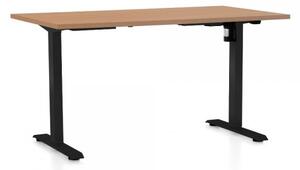 Výškovo nastaviteľný stôl OfficeTech A, 120 x 80 cm, čierna podnož