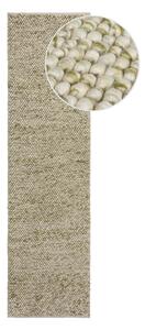 Kaki ručne tkaný behúň s prímesou vlny 60x230 cm Minerals – Flair Rugs