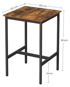 Barový stôl LEKSA VI hnedá/čierna