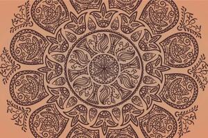 Samolepiaca tapeta Mandala s abstraktným ľudovým vzorom - 225x150