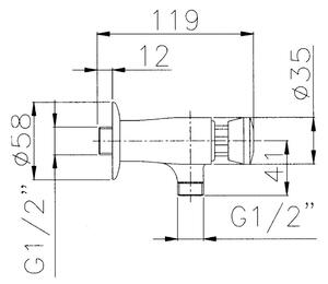 Alpi Tender - Samouzatvárací pisoárový ventil, chróm TR 25OP