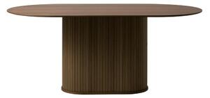 Hnedý jedálenský stôl s doskou v dubovom dekore 95x180 cm Nola – Unique Furniture