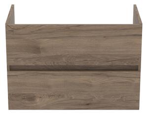 Závesná skrinka pod umývadlo v dekore orecha v prírodnej farbe 80x55 cm Eurovit+ – Ideal Standard