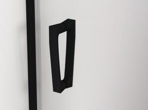 SANSWISS CADURA sprchová stena Walk-In s posuvnými dverami 120 x 200 cm, pravá, matná čierna, číre sklo s AquaPerle CAW2D120060