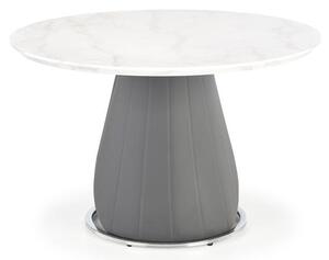 Halmar REMIGIO stôl s rozkladom doska: biely mramor, noha: šedá