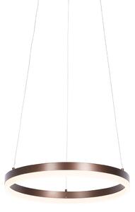 Dizajnové závesné svietidlo bronzové 40 cm vrátane LED 3-stupňovo stmievateľné - Anello