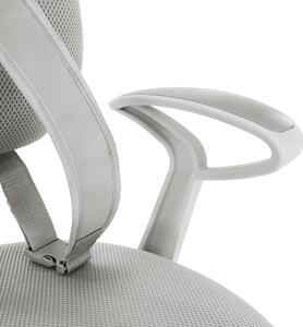 KONDELA Rastúca stolička s podnožou a trakmi, sivá/biela, ANAIS