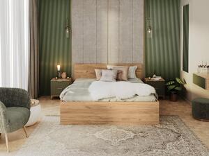 Manželská posteľ Dolly s úložným priestorom - dub craft Rozmer: 140x200