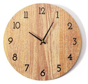 Tutumi, drevené stenové hodiny 30 cm MTZL20202, hnedá, ZEG-06938