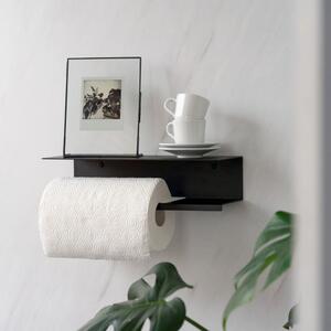 Kovový nástenný držiak papierových uterákov Brussel Čierna M - pravý variant