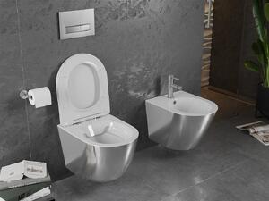 Mexen Lena, závesná toaletná misa 480x360x355 mm, biela-strieborná, 30224004