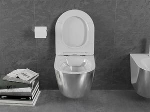 Mexen Lena, závesná toaletná misa 480x360x355 mm, biela-strieborná, 30224004