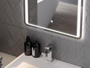 Mexen Zusa, LED kúpeľňové zrkadlo s podsvietením 60x80 cm, 6000K, ochrana proti zahmlievaniu, 9808-060-080-611-00