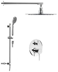 Sapho RHAPSODY podomietkový sprchový set s pákovou batériou, 2 výstupy, posuvný držiak sprchy s vyústením, chróm