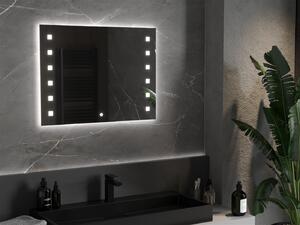 Mexen Ner, LED kúpeľňové zrkadlo s podsvietením 80x60 cm, 6000K, ochrana proti zahmlievaniu, 9809-080-060-611-00