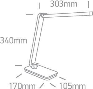 Moderné svietidlo ONE LIGHT stolová lampa biela DIMM 61072/W