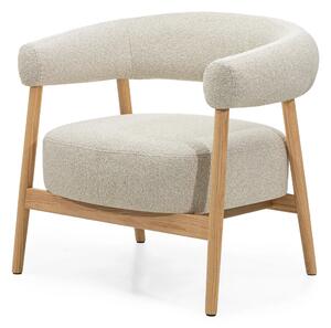 Hector Dizajnové kreslo Montepulciano z masívu svetlo béžové