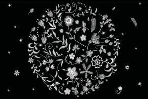 Samolepiaca tapeta kvety s ľudovým motívom - 300x200