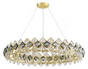 Toolight Rea, Krištáľová závesná lampa SWE094-CP 60cm Gold, OSW-30218