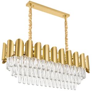 Toolight Rea, Krištáľová závesná lampa SWE101-CP GOLD, OSW-30224