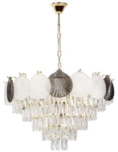 Toolight Rea, Krištáľová závesná lampa SWE084-CP 60cm GOLD, OSW-30213