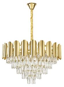 Toolight Rea, Krištáľová závesná lampa SWE100-CP 60cm GOLD, OSW-30223