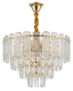 Toolight Rea, Krištáľová závesná lampa SWE088-CP 40cm GOLD, OSW-30215