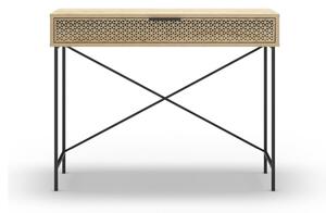 Konzolový stolík v dekore duba v prírodnej farbe 35.5x110 cm Ecrin – Marckeric